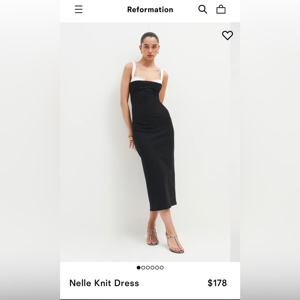 New with tags, never worn Reformation Nelle dress. Size M.